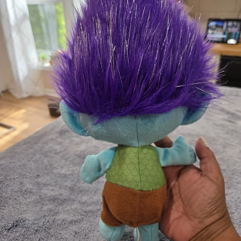 Dreamworks Trolls World Tour Plush Branch Doll - Blue .